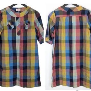 A.P.C. Madras Multicolor Plaid Dress